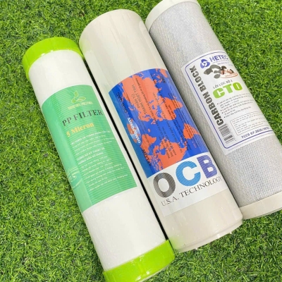 Bộ Lõi 1, 2, 3 Kích Thước Chuẩn 10inh Dùng Thay Thế Cho Máy RO, Tiền Lọc Ion Kiềm