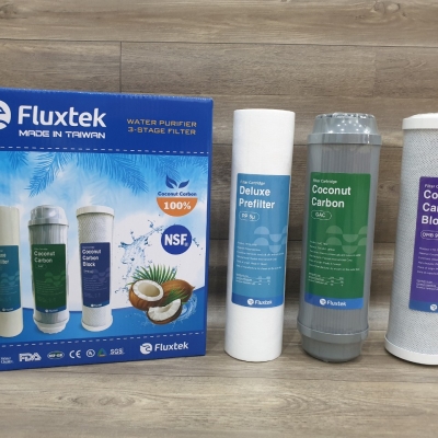 Bộ Lõi Lọc 1,2,3 (PP, GAC, OMB) Chính Hãng Fluxtek Nhập Khẩu Đài Loan