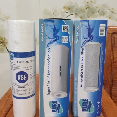 Bộ Lõi Lọc 1,2,3 Nhập Khẩu Chính Hãng Pure Thái Lan (PP, SUPER 3IN1, CTO)