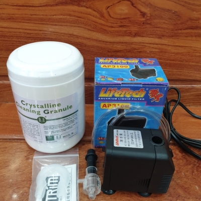 Trọn Bộ Gồm: Máy Bơm + 1kg Axit + Lõi Giả Dùng Vệ Sinh Điện Cực Cho Dòng Máy Điện Giải Trim