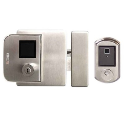 Khóa Cổng PHGlock FE38 Bạc Vân Tay 1 Chiều