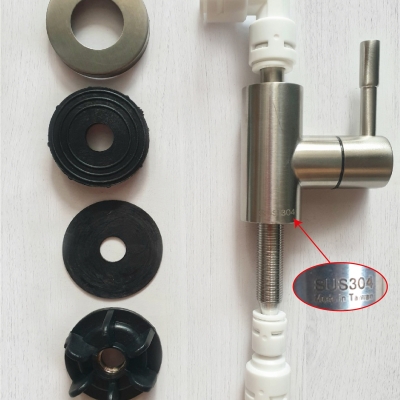 Vòi Inox 304 (Đầu Vuông) Dùng Cho Máy Lọc Nước Điện Giải Ion Kiềm (Loại Máy Có Vòi Trên Đầu)