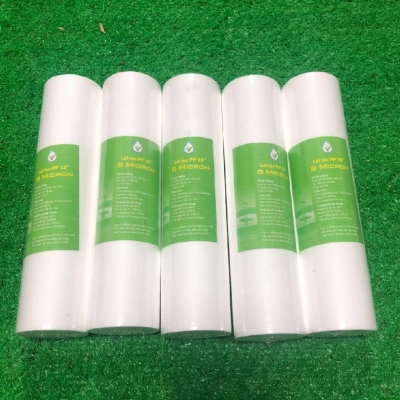 Combo 5 Lõi Bông (Lõi Số 1 PP) 10 Inch Dùng Thay Thế Cho Lõi Số 1 Bộ Tiền Lọc 3 Cấp